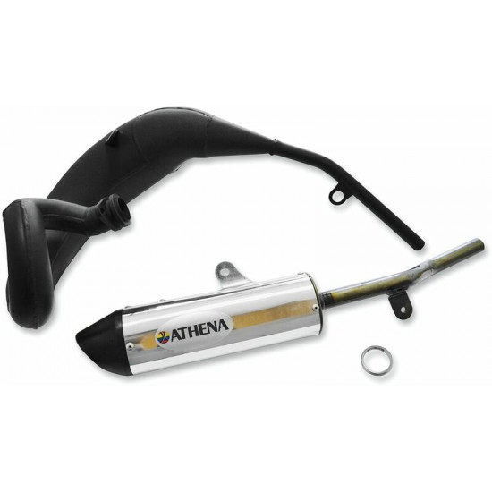 Athena ολόσωμη εξάτμιση Sporting Exhaust 2-Stroke Conical P400485120007 για YAMAHA DT 125 R 88-02 μαύρο-χρώμιο