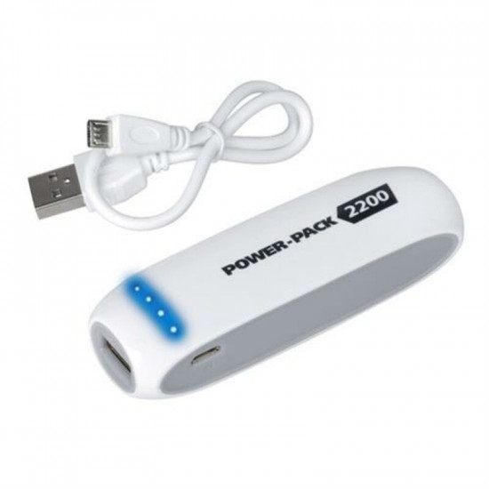 Αυτόνομος Φορτιστής Μπαταρίας USB 2200mAh POWER PACK 2200 Λευκός