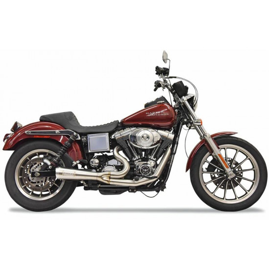 Bassani ολόσωμη εξάτμιση 2σε1 1D5SS για Harley Davidson FXDS-CON 1340 94-00 / Harley Davidson FXD 1450 99-03 stainless-άβαφο