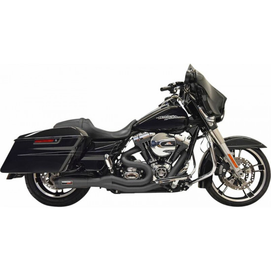 Bassani ολόσωμη εξάτμιση 2σε1 Megaphone Reverse Cone 1F62B για Harley Davidson FLHTK 1690 ABS 11-16 / Harley Davidson FLHRC 1690 ABS 11-16 μαύρο