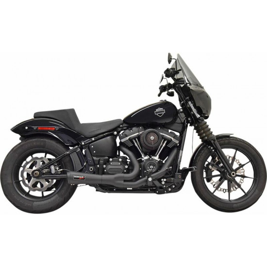 Bassani ολόσωμη εξάτμιση 2σε1 Road Rage 1S73B για Harley Davidson FLSL 1750 ABS 18-21 μαύρο