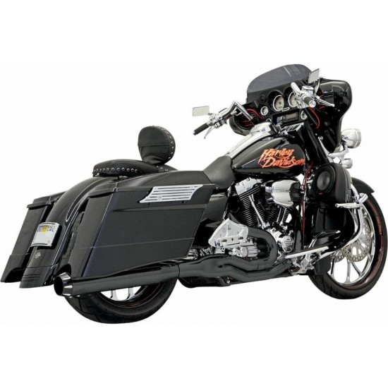 Bassani ολόσωμη εξάτμιση 2σε1 Road Rage II B1 Power Straight FLH-777B για Harley Davidson FLHRCI 1450 EFI 99-06 μαύρο