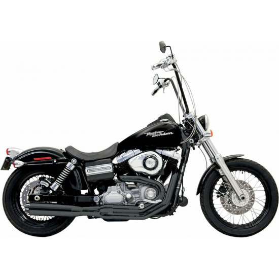 Bassani ολόσωμη εξάτμιση 2σε1 Road Rage II B1 Power Upswept 1D18RB για Harley Davidson FXDB 1584 07-13 μαύρο-ηλεκτροστατική