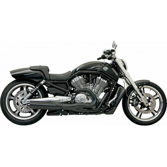 Bassani ολόσωμη εξάτμιση 2σε1 Road Rage II B1 Power Upswept 1V38RB για Harley Davidson VRSCDX 1250 ABS 08-16 μαύρο-ηλεκτροστατική