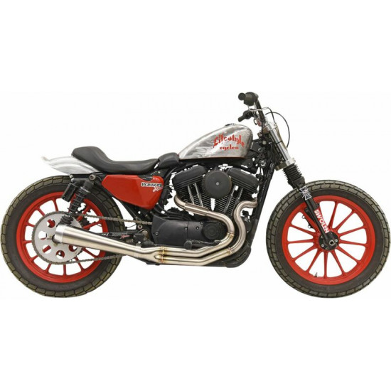 Bassani ολόσωμη εξάτμιση 2σε1 Road Rage III Megaphone High Performance 1X62SS για Harley Davidson XL 1200 T ABS 14-20 ασημί