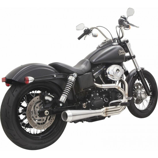 Bassani ολόσωμη εξάτμιση 2σε1 Road Rage III Megaphone Upswept Conical 1D1SS για Harley Davidson FXDB 1584 07-13