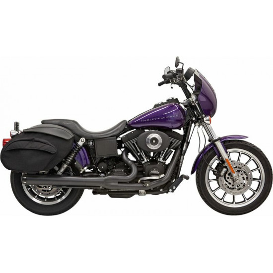 Bassani ολόσωμη εξάτμιση 2σε1 Road Rage Megaphone Long Reverse Cone 13321R για Harley Davidson FXDL 1450 99-05 μαύρο