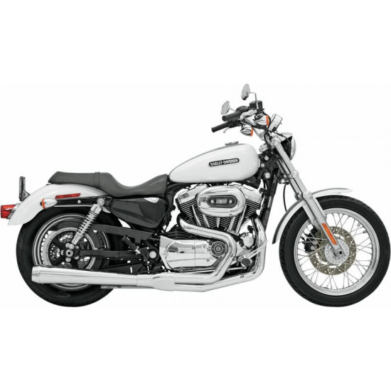 Bassani ολόσωμη εξάτμιση 2σε1 Road Rage Megaphone Long Straight 14111J για Harley Davidson XL 1200 C 04-13 χρώμιο