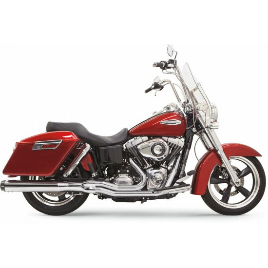 Bassani ολόσωμη εξάτμιση 2σε1 Road Rage Megaphone Long Straight 1D28R για Harley Davidson FLD 1690 ABS 12-16 χρώμιο