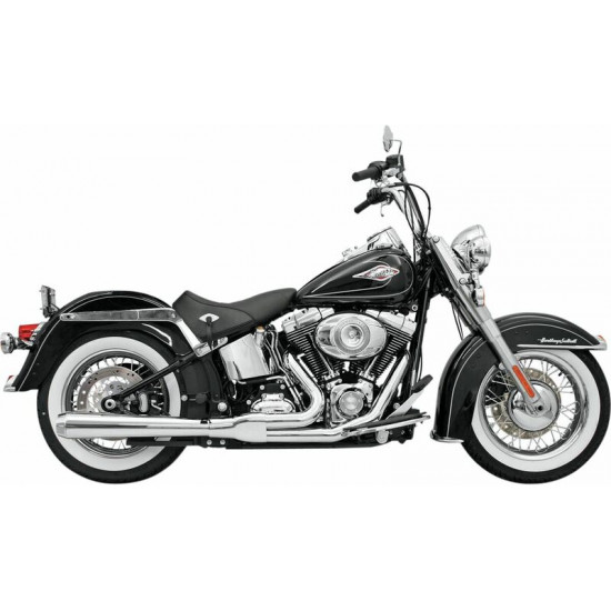 Bassani ολόσωμη εξάτμιση 2σε1 Road Rage Megaphone Long Straight-Cut 12111J για Harley Davidson FXST 1340 85-99 χρώμιο