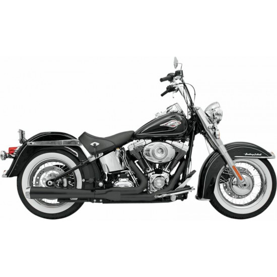 Bassani ολόσωμη εξάτμιση Road Rage Megaphone Long Straight-Cut 12121J για Harley Davidson FXST 1340 85-99 μαύρο
