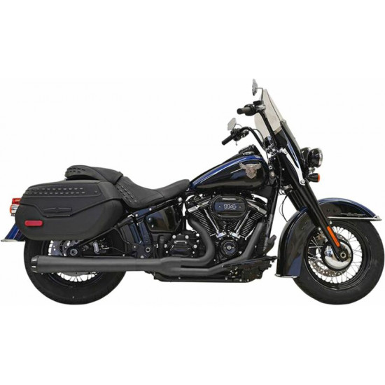 Bassani ολόσωμη εξάτμιση 2σε1 Road Rage Megaphone Long Straight-Cut 1S91RB για Harley Davidson FLSB 1750 ABS 18-23 μαύρο
