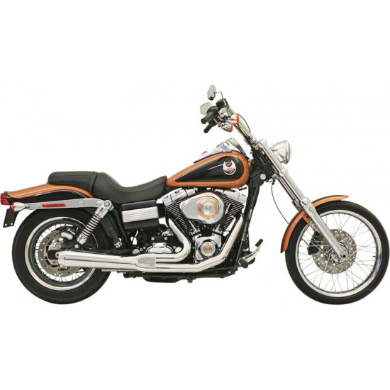 Bassani ολόσωμη εξάτμιση Road Rage Megaphone Short Reverse Cone 13112J για Harley Davidson FXDB 1584 07-13