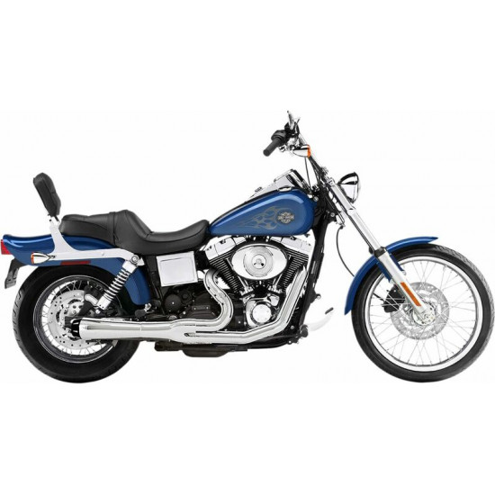 Bassani ολόσωμη εξάτμιση Road Rage Megaphone Short Reverse Cone 13312R για Harley Davidson FXDL 1450 99-05 ασημί