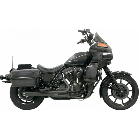 Bassani ολόσωμη εξάτμιση Road Rage Megaphone Short Reverse Cone 1FXRFB για Harley Davidson FXR 1340 86-94 μαύρο