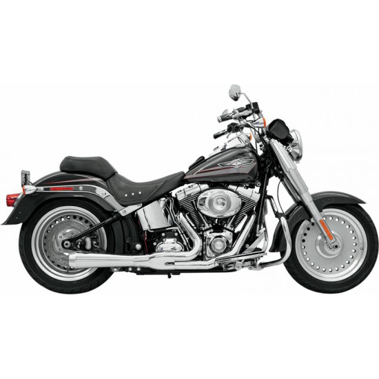 Bassani ολόσωμη εξάτμιση 2σε1 Road Rage Megaphone Short Straight-Cut 12112J για Harley Davidson FXST 1340 85-99 χρώμιο