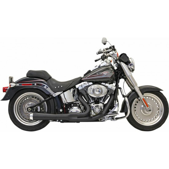 Bassani ολόσωμη εξάτμιση Road Rage Megaphone Short Straight-Cut 12122J για Harley Davidson FXST 1340 85-99 μαύρο