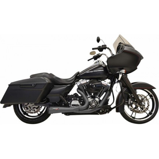 Bassani ολόσωμη εξάτμιση 2σε1 Road Rage Megaphone Short Straight Reverse Cone 1F52RB για Harley Davidson FLHRCI 1450 EFI 99-06 μαύρο