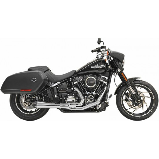 Bassani ολόσωμη εξάτμιση 2σε1 Road Rage Megaphone Short Straight Straight-Cut 1S81R για Harley Davidson FLSB 1750 ABS 18-23 χρώμιο