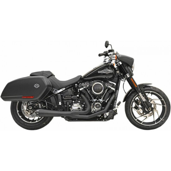 Bassani ολόσωμη εξάτμιση 2σε1 Road Rage Megaphone Short Straight Straight-Cut 1S81RB για Harley Davidson FLSB 1750 ABS 18-23 μαύρο
