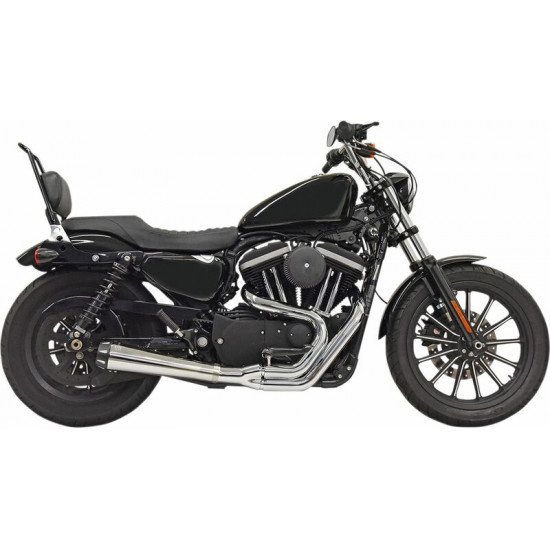 Bassani ολόσωμη εξάτμιση 2σε1 Road Rage Megaphone Upswept Reverse Cone 1X42R για Harley Davidson XLH 883 86-03 χρώμιο