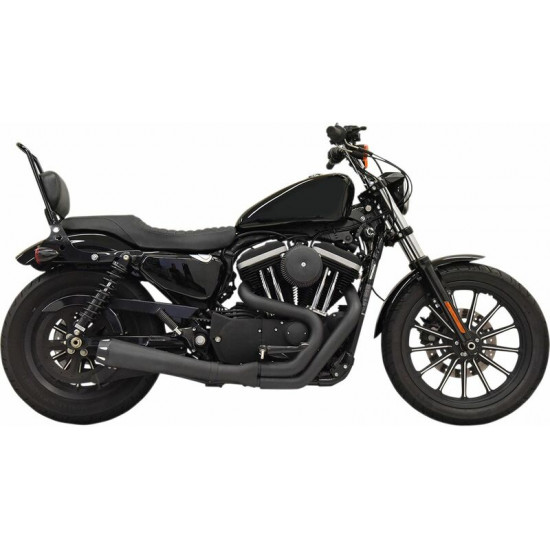 Bassani ολόσωμη εξάτμιση Road Rage Megaphone Upswept Reverse Cone 1X42RB για Harley Davidson XLH 883 86-03 μαύρο