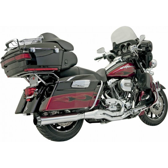 Bassani ολόσωμη εξάτμιση 2σε1 Road Rage Straight Can FLH-757 για Harley Davidson FLHRCI 1450 EFI 99-06 χρώμιο
