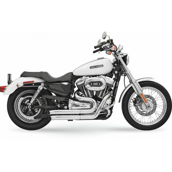 Bassani ολόσωμη εξάτμιση 2σε2 Firepower Series Round Straight FireSweep 14113D για Harley Davidson XL 1200 C 04-13 / Harley Davidson XL 883 R 04-13 χρώμιο