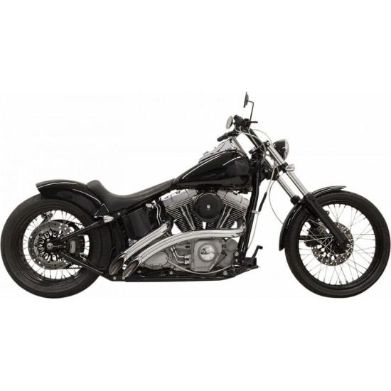 Bassani ολόσωμη εξάτμιση 2σε2 Radius Sweeper Curved Slash-Cut 1SD1F για Harley Davidson FXST 1340 86-99 χρώμιο