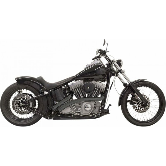 Bassani ολόσωμη εξάτμιση 2σε2 Radius Sweeper Curved Slash-Cut 1SD1FB για Harley Davidson FXST 1340 86-99 μαύρο