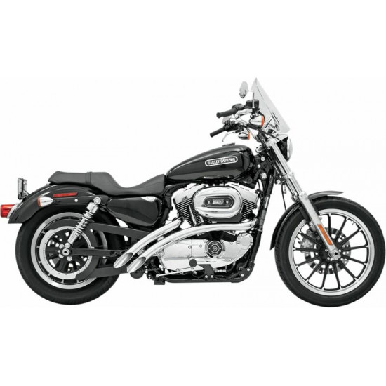 Bassani ολόσωμη εξάτμιση Radius Sweeper Curved Slash-Cut XL-FF12 για Harley Davidson XLH 883 86-03 / Harley Davidson XLH 1200 88-99