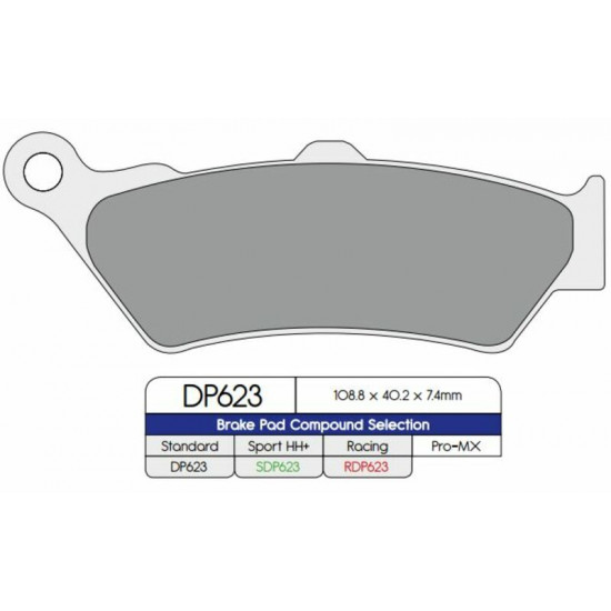 DP-Dunlopad μεταλλικά τακάκια RDP623 για DUCATI DIAVEL 1200 ABS 11-18 / BMW F 800 GS ABS 08-19 1 σετ για 1 δαγκάνα