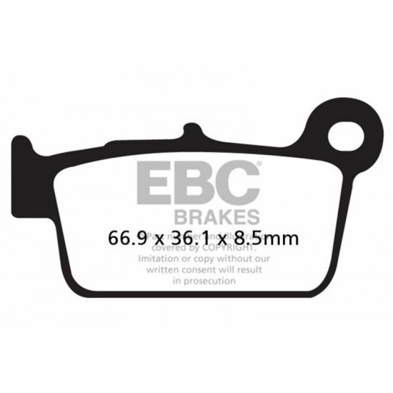 EBC carbon τακάκια FA367/2TT για BETA RR 50 09-21 / BETA RR 125 08-21 1 σετ για 1 δαγκάνα