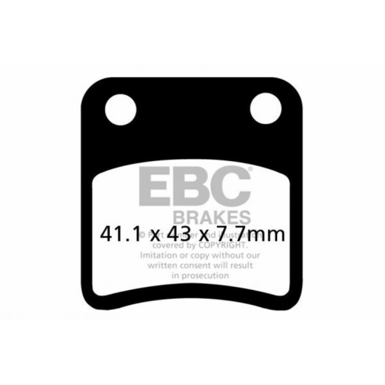 EBC carbon τακάκια scooter SFAC257 για DAELIM S-FIVE 50 01-12 / DAELIM CORDI 50 05-10 1 σετ για 1 δαγκάνα