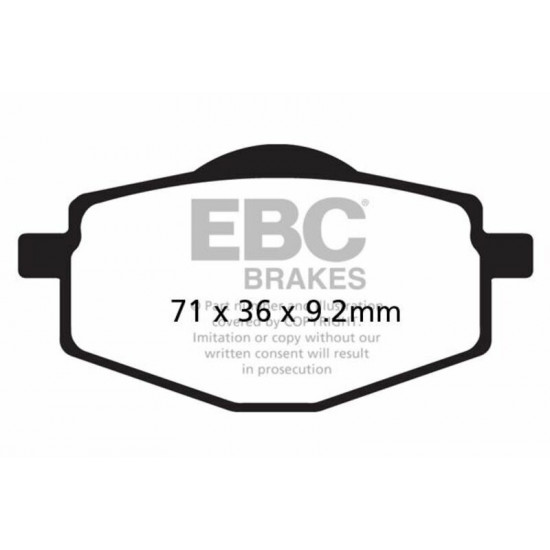 EBC μεταλλικά τακάκια scooter SFA101HH για MBK FLAME 125 96-00 / SACHS BEE 125 07-11 1 σετ για 1 δαγκάνα