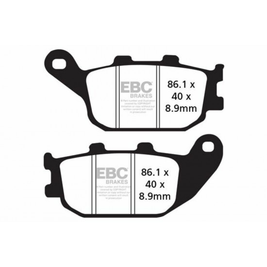 EBC SFA358HH, μεταλλικά τακάκια scooter, 1 σετ για 1 δισκόπλακα
