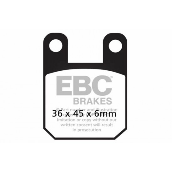 EBC carbon τακάκια scooter SFAC115 για BETA EIKON 50 99-06 / PEUGEOT LUDIX II 50 2T 08-12 1 σετ για 1 δαγκάνα