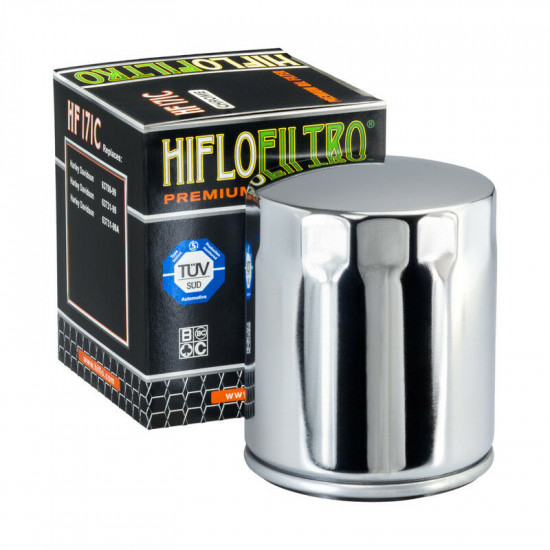 HIFLOFILTRO φίλτρο λαδιού HF171C χρώμιο για Harley Davidson FLHRCI 1450 EFI 99-06 / Harley Davidson FLHTCUI 1450 EFI 99-06