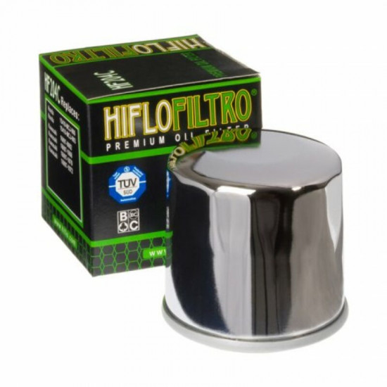 HIFLOFILTRO φίλτρο λαδιού HF204C χρώμιο για HONDA GL 1800 ABS 01-20 / KAWASAKI KVF 750 I 4X4 05-21