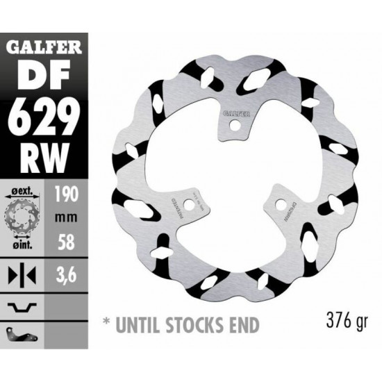 GALFER δισκόπλακα μαργαρίτα Wave® 190mm DF629RW για APRILIA SR 150 99-20 / APRILIA SR 50 R LC 05-17