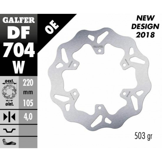 GALFER δισκόπλακα μαργαρίτα Wave® 220mm DF704W για VESPA GTS 125 IGET ABS 17-23 / VESPA GTS 300 I.E. ABS 14-20