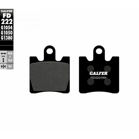 GALFER ημιμεταλλικά τακάκια FD222G1054 για SUZUKI AN 400 03-05 / SYM GTS 250 07-09 1 σετ για 1 δαγκάνα