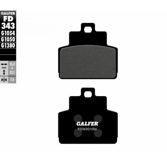GALFER ημιμεταλλικά τακάκια FD343G1054 για VESPA GTS 250 I.E. 05-05 1 σετ για 1 δαγκάνα
