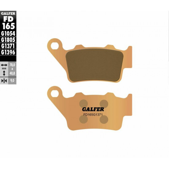 GALFER μεταλλικά τακάκια FD165G1371 για BMW F 800 GS ABS 08-17 / BMW S 1000 RR ABS 10-23 1 σετ για 1 δαγκάνα