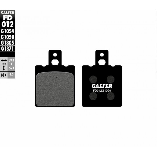 GALFER οργανικά τακάκια FD012G1050 για CAGIVA RAPTOR 125 03-10 / KEEWAY HACKER 125 09-13 1 σετ για 1 δαγκάνα