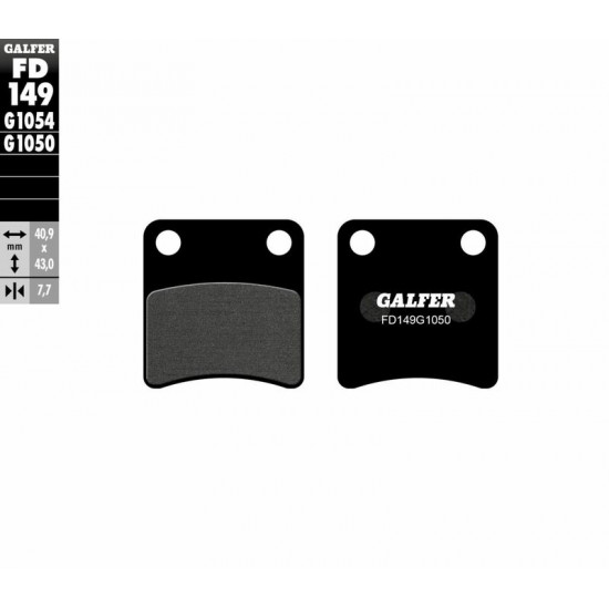 GALFER οργανικά τακάκια FD149G1050 για DAELIM S-FIVE 50 01-14 / DAELIM CORDI 50 04-10 1 σετ για 1 δαγκάνα