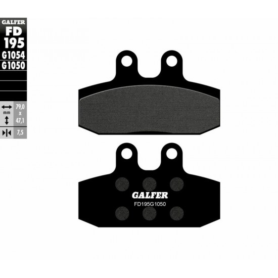 GALFER οργανικά τακάκια FD195G1050 για HONDA SJ 50 95-01 / HONDA SJ 100 96-00 1 σετ για 1 δαγκάνα