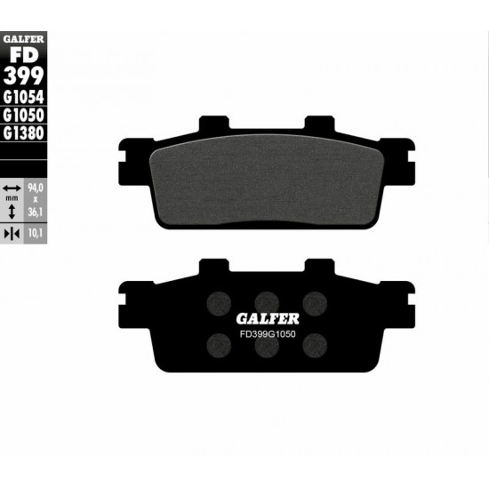 GALFER οργανικά τακάκια FD399G1050 για SYM GTS 125 07-15 / SYM SB 125 NI 11-15 1 σετ για 1 δαγκάνα