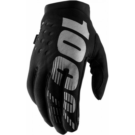 Γάντια 100% Brisker Unisex πλαστικό μαύρο