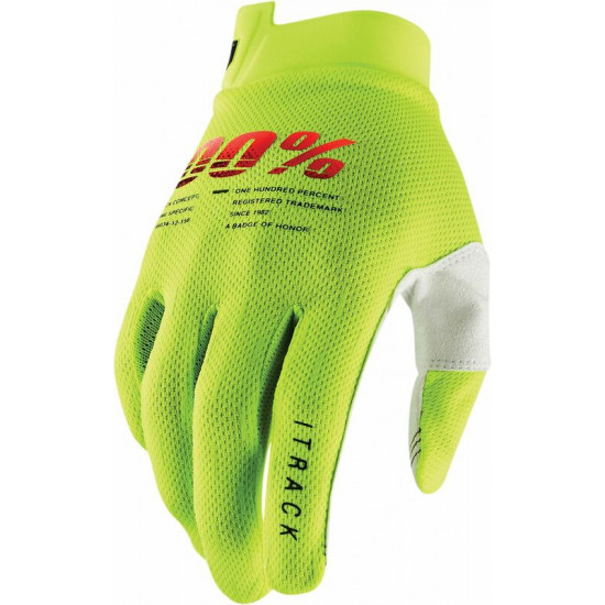 Γάντια 100% iTrack Unisex κίτρινο